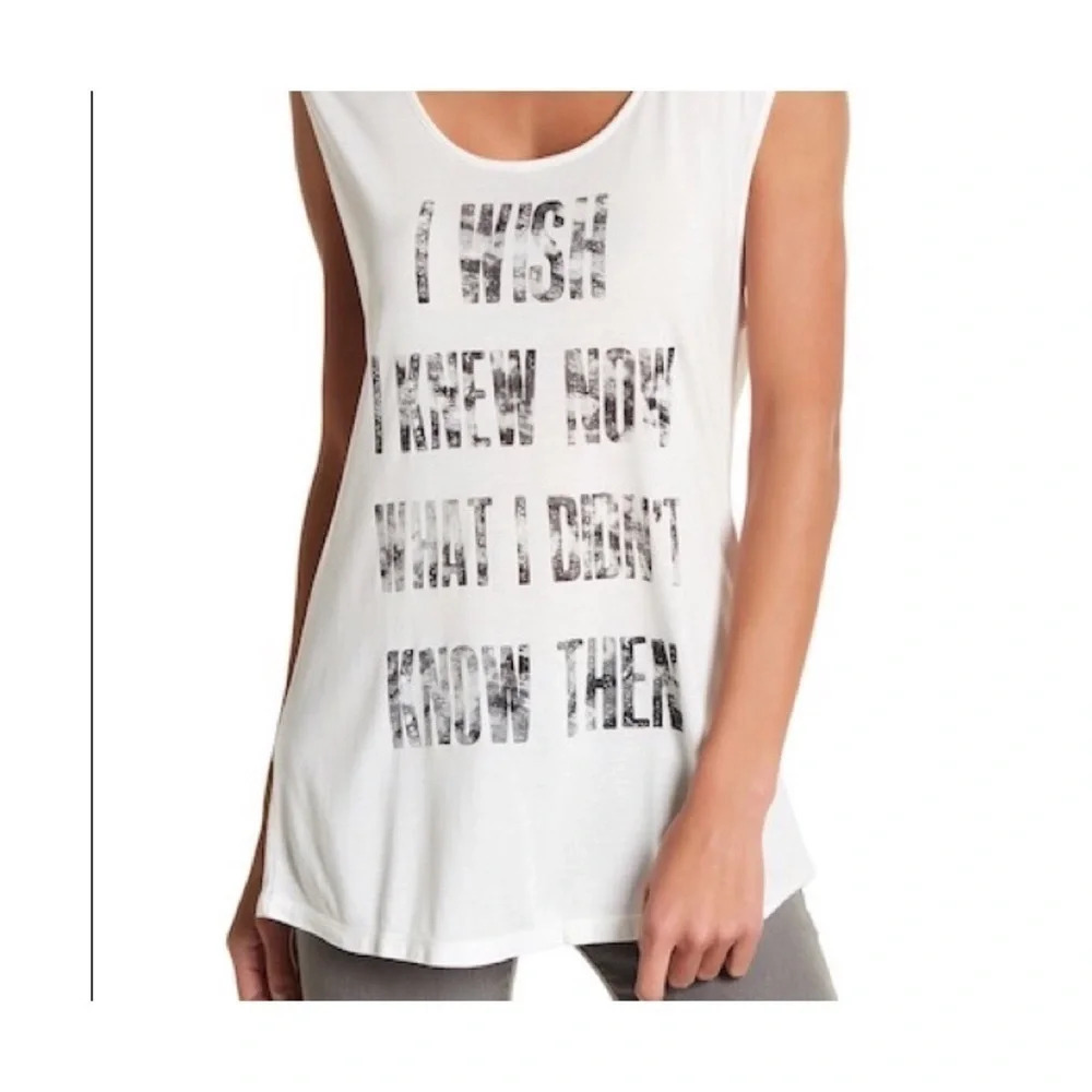 Haute Hippie I Wish I Knew Boyfriend Tank Top NWT
